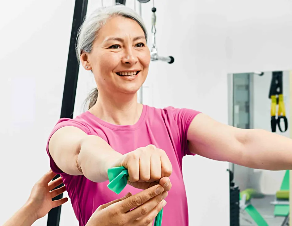 patient in a rehabilitation facility