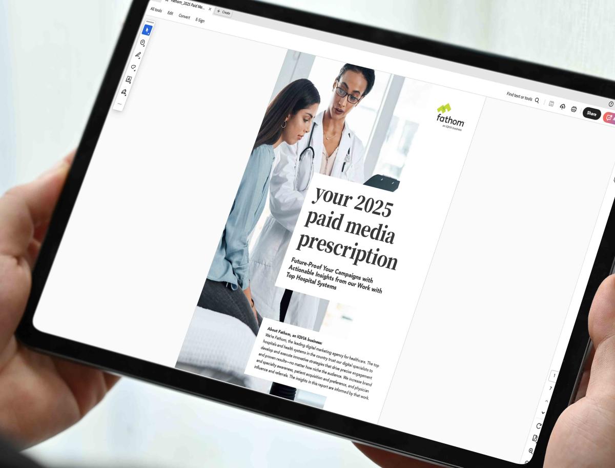Paid Media Prescription on tablet–article