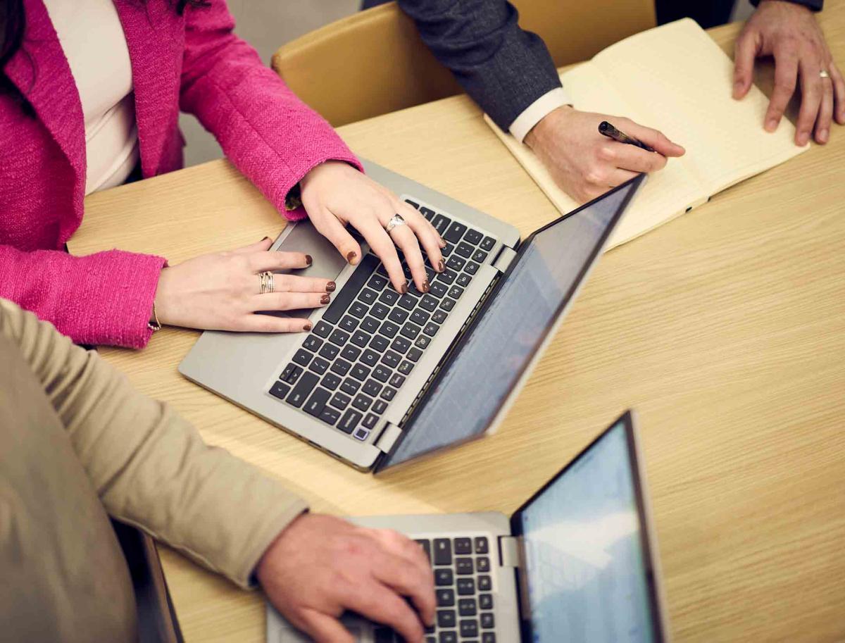 Fathomers collaborating on digital marketing