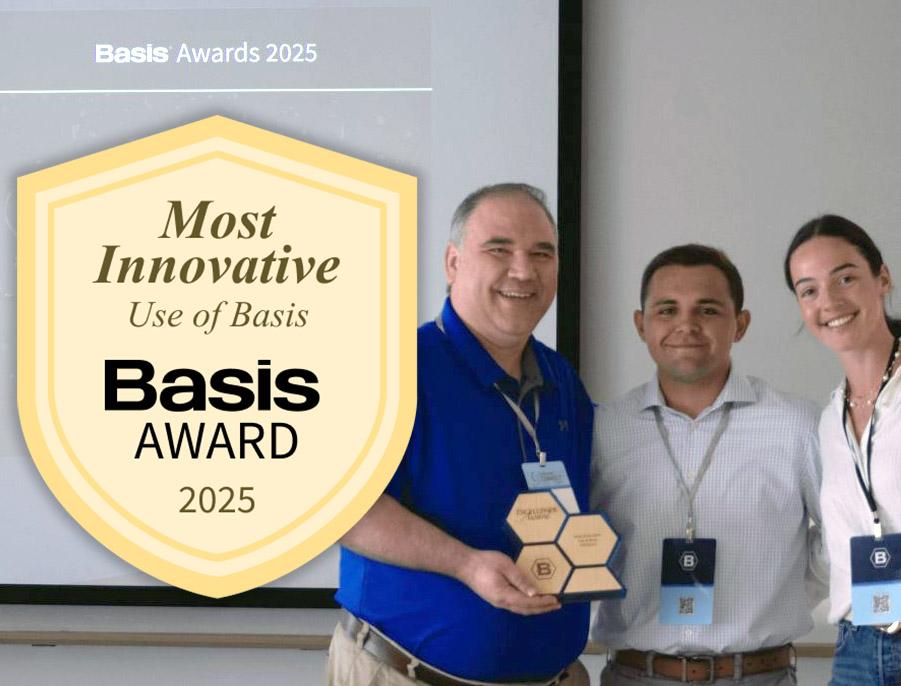 Joe and Andrew receiving Basis Award 2025