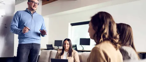 digital marketers talking about AI and healthcare marketing