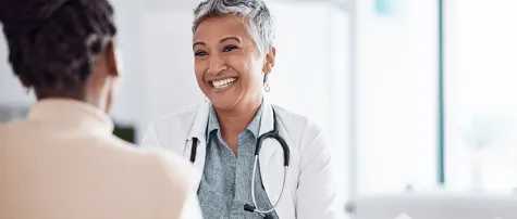 Doctor and patient talking